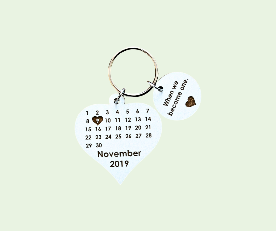 Couples Calendar Keychains