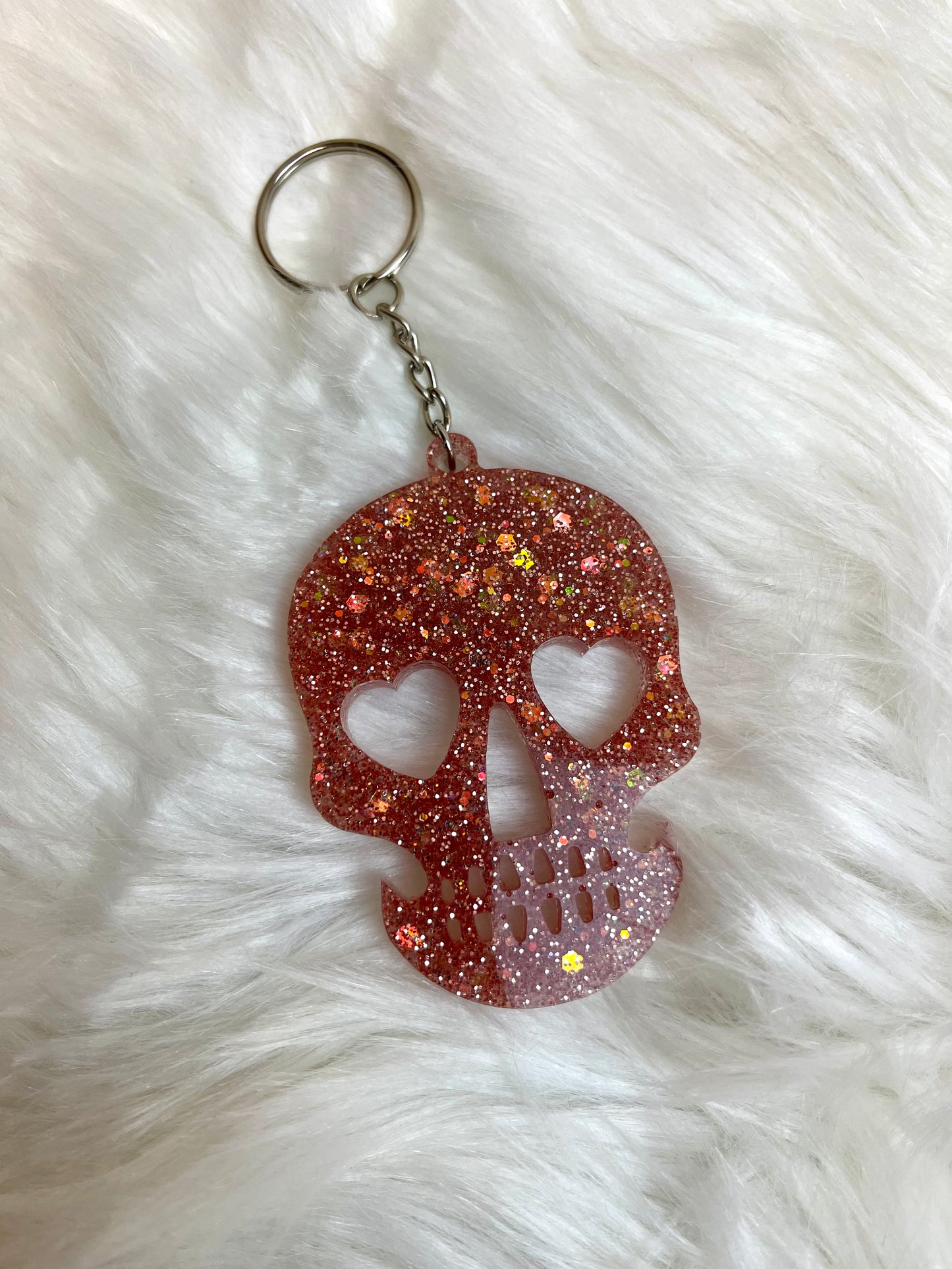 Skull Keychain - Rose Gold