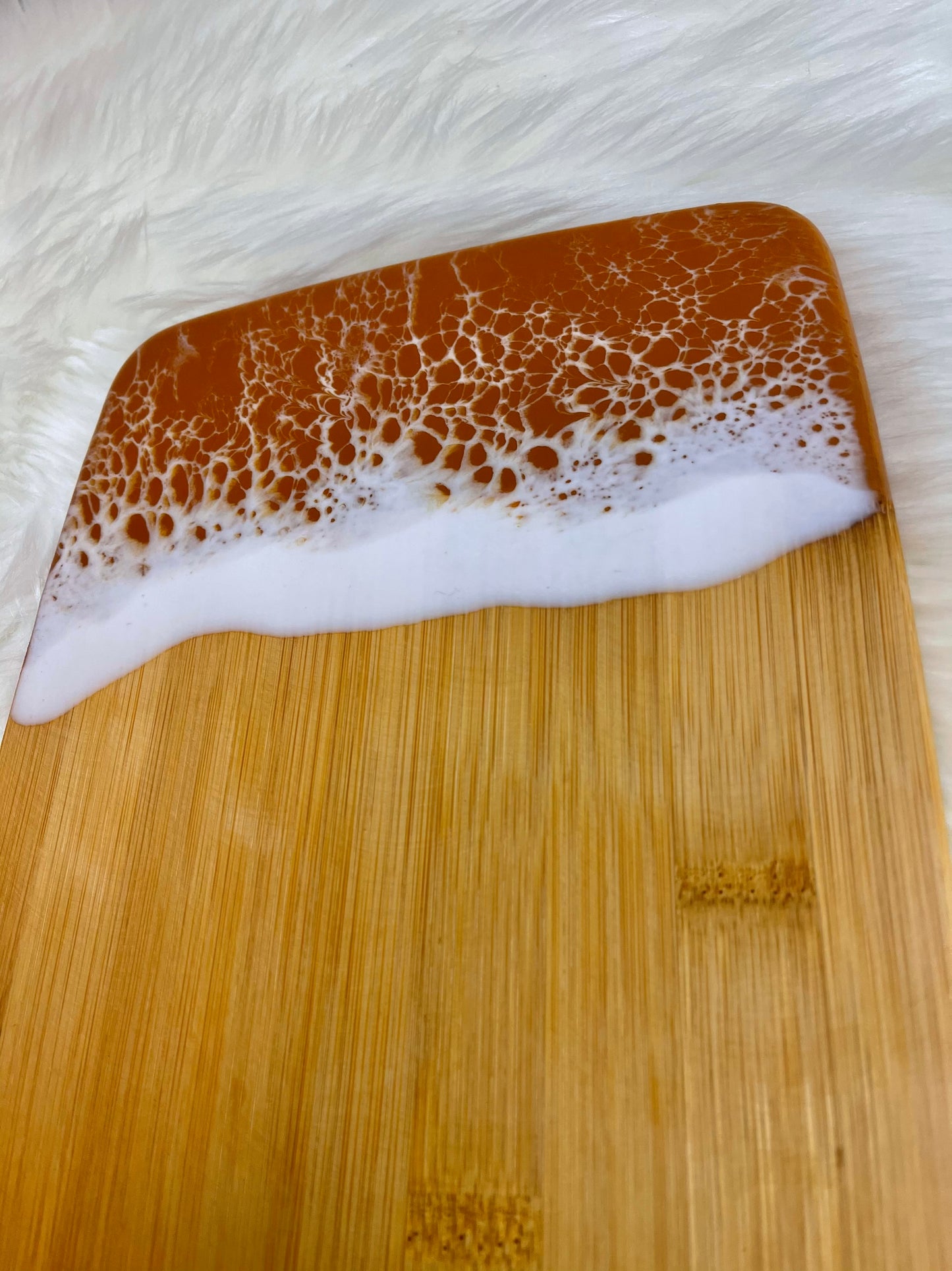 Rust Orange Wave Cutting Board